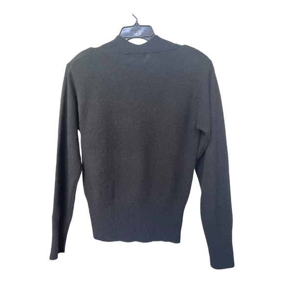 YarnWorks Women’s Sweater Size Medium Black Angora Vintage Blends Soft Warm - Picture 2 of 8